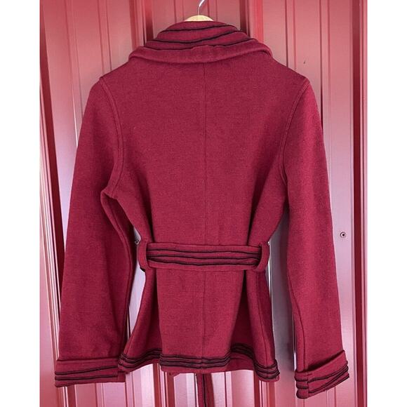 Icelandic Design Sweater Wool Knit Snap Cardigan Jacket Slim Fit Womens Large - Picture 2 of 7